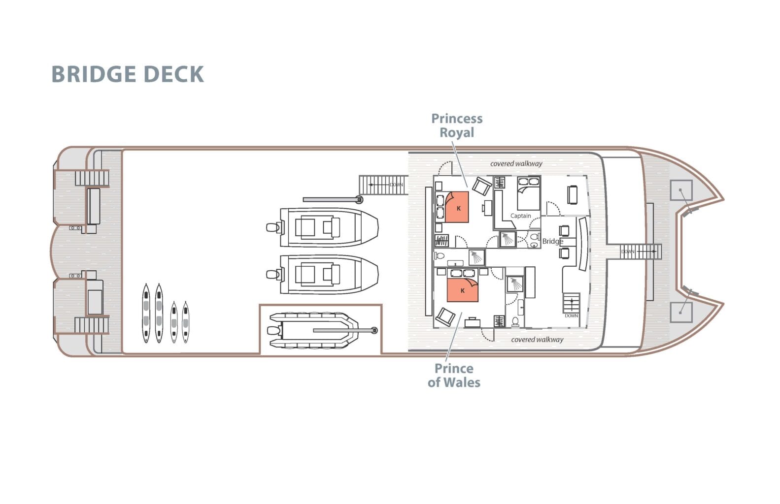 Mabey Ski catamaran Floor plan